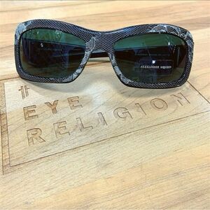 Alexander McQueen Black Snake Pattern 4018 Sunglasses